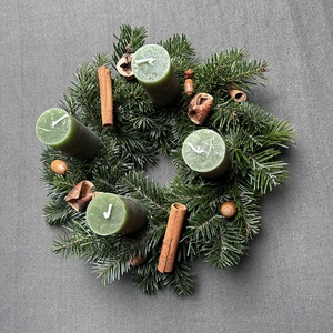 Adventi koszorú termésekkel - Meska.hu