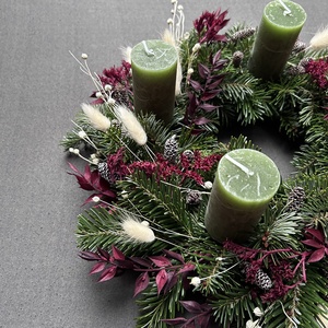 Adventi koszorú nordmann fenyővel - karácsony - adventi díszek - adventi koszorú - Meska.hu Adventi koszorú nordmann fenyővel - karácsony - adventi díszek - adventi koszorú - Meska.hu