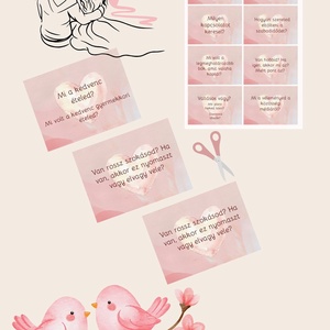 Párkapcsolati ismerkedési szerelmi kártyák 87 db kérdés kommunikációs kártyák letölthető nyomtatható társasjáték - művészet - grafika & illusztráció - digitális - Meska.hu