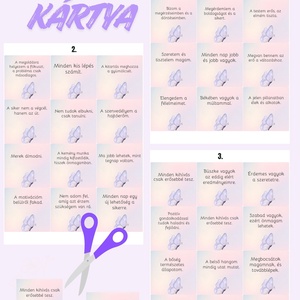 Megerősítő motivációs kártyák 60 kártya tudatosság  - művészet - naptárkártyák, sportkártyák - Meska.hu