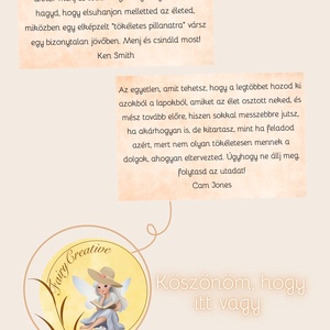 Megerősítő motivációs kártyák 60 kártya tudatosság  - művészet - naptárkártyák, sportkártyák - Meska.hu