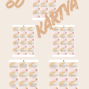 Megerősítő motivációs kártyák 60 kártya tudatosság  - művészet - naptárkártyák, sportkártyák - Meska.hu