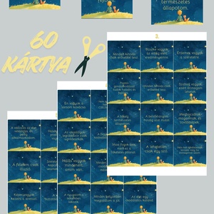Megerősítő motivációs kártyák 60 kártya tudatosság  - művészet - naptárkártyák, sportkártyák - Meska.hu