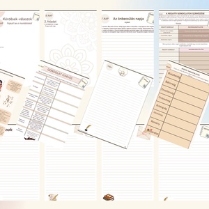 Fejlesztő önismereti mentálhigiénés napló mentális egészség öngondoskodás életvezető tervező önfejlesztő spirituális  - otthon & életmód - papír, írószer - jegyzetfüzet & napló - Meska.hu
