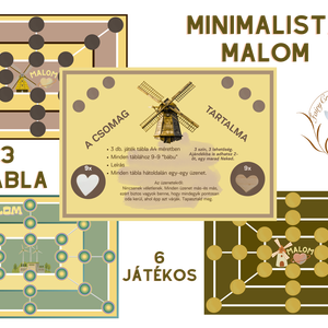 Malom társasjáték 3 db 1 csomagban  motivációs üzenet minimalista stílus táblajáték  - játék & sport - táblajáték és kártyajáték - társasjátékok - dobókocka - Meska.hu