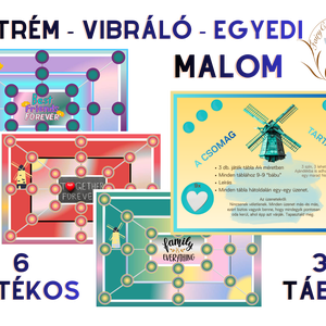 Malom társasjáték 3 db 1 csomagban  motivációs üzenet extrém  stílus táblajáték  - játék & sport - táblajáték és kártyajáték - társasjátékok - dobókocka - Meska.hu