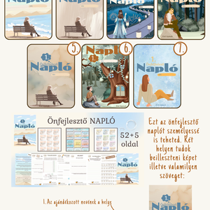 Önismereti fejlesztő mentálhigiénés napló mentális egészség öngondoskodás életvezető tervező önfejlesztő spirituális  - otthon & életmód - papír, írószer - jegyzetfüzet & napló - Meska.hu