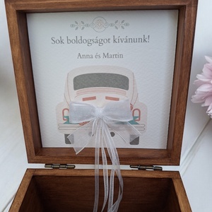 Esküvői pénzátadó doboz, nászajándék - dió - esküvő - emlék & ajándék - nászajándék - esküvői pénzátadó doboz - Meska.hu