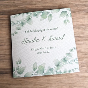 Esküvői pénzátadó boríték, nászajándék - greenery - esküvő - emlék & ajándék - nászajándék - esküvői pénzátadó boríték, kártya - Meska.hu