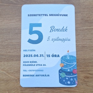 Születésnapi meghívó - kisfiú, Otthon & Életmód, Papír, írószer, Ajándékozás kellékei, Meghívó, Fotó, grafika, rajz, illusztráció, MESKA