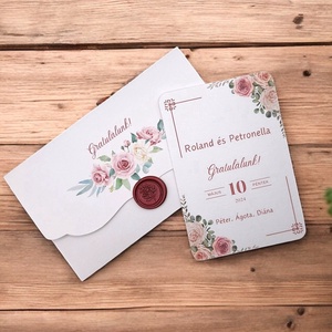 Esküvői pénzátadó boríték, nászajándék - viaszpecséttel, Esküvő, Emlék & Ajándék, Nászajándék, Esküvői pénzátadó boríték, kártya, Papírművészet, MESKA