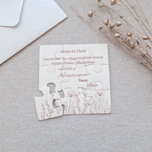 Keresztszülő felkérő puzzle - baba - mama - keresztelő kellékek - keresztelőajándékok - Meska.hu