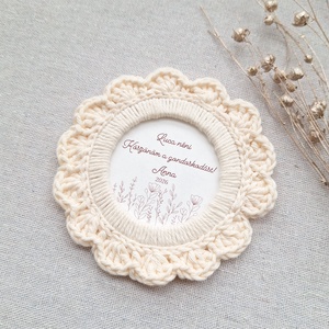 Horgolt hűtőmágnes � köszönet az óvó néninek - játék & sport - ovis felszerelés - egyéb ovis kiegészítő - Meska.hu