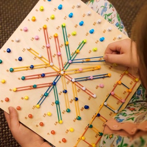 Geoboard / Fa Geotábla  Oktatasi Játék / Szorzótábla  - játék & sport - készségfejlesztő és logikai játék - oktató játékok - Meska.hu