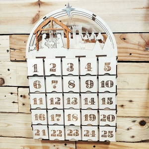 Adventi kalendárium Betlehemi jelenettel - karácsony - adventi díszek - adventi naptár - Meska.hu