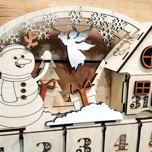 Adventi kalendárium hóemberrel - karácsony - adventi díszek - adventi naptár - Meska.hu