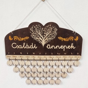 Családi naptár - otthon & életmód - dekoráció - fali és függő dekoráció - falinaptár & öröknaptár - Meska.hu