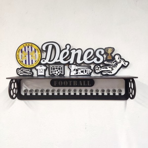  Egyedi névreszóló foci  éremtartó polc - otthon & életmód - dekoráció - fali és függő dekoráció - éremtartó - Meska.hu