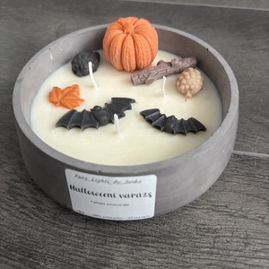 Őszi tálas gyertya  - otthon & életmód - gyertya, illat, aroma - gyertya - Meska.hu