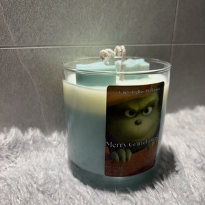 GrinchMas illatgyertya - karácsony - karácsonyi lakásdekoráció - karácsonyfa, grincsfa - Meska.hu