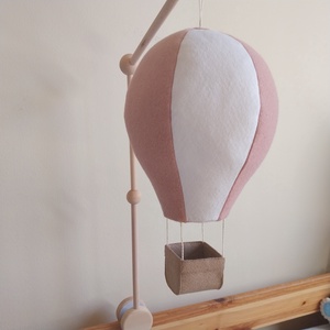 Hőlégballon babaszoba dekoráció 36 cm magas  - otthon & életmód - babaszoba, gyerekszoba - babaszoba dekoráció - Meska.hu