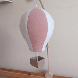 Hőlégballon babaszoba dekoráció 36 cm magas , Otthon & Életmód, Babaszoba, gyerekszoba, Babaszoba dekoráció, Varrás, Mindenmás, MESKA
