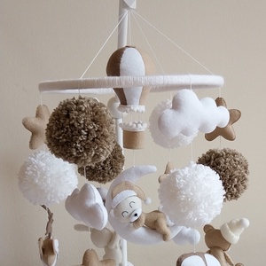 Játékaim és barátaim kiságyforgó natúr színekkel kisfiúknak - Meska.hu