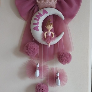 Ajtó dekoráció kislánynak 100 cm magas  - Meska.hu