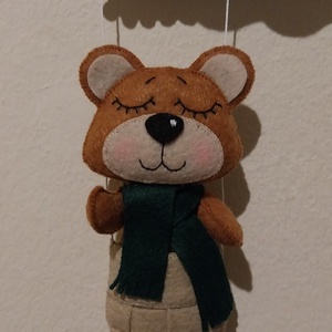 Hőlégballonos babaszoba dekoráció kisfiúnak macival - baba - mama - babaszoba dekoráció - babaszoba kép - Meska.hu