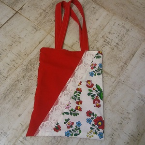 Kalocsai mintás szatyor - táska & tok - bevásárlás & shopper táska - shopper, textiltáska, szatyor - Meska.hu