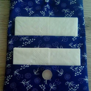 Kékfestő zsebkendő, tampon, betéttartó - Meska.hu
