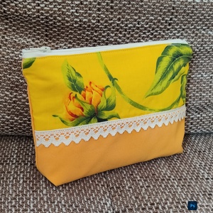 Napraforgó mintás neszeszer, Táska & Tok, Neszesszer, Patchwork, foltvarrás, Varrás, MESKA