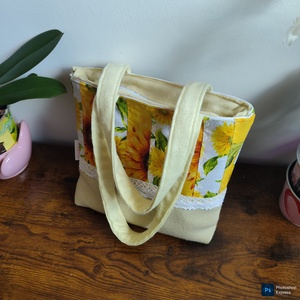 Napraforgó mintás patchwork táska - táska & tok - kézitáska & válltáska - válltáska - Meska.hu