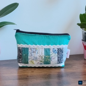 Kék hangulatú patchwork neszesszer - Meska.hu