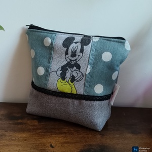 Mickey egeres, pöttyös patchwork neszesszer - táska & tok - neszesszer - Meska.hu