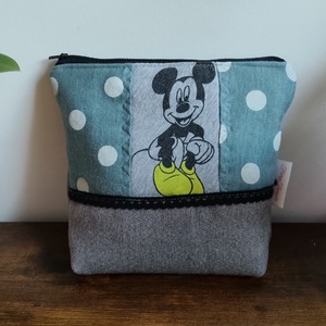 Mickey egeres, pöttyös patchwork neszesszer - táska & tok - neszesszer - Meska.hu