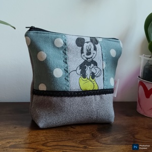 Mickey egeres, pöttyös patchwork neszesszer - táska & tok - neszesszer - Meska.hu