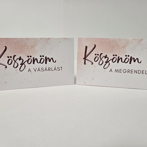 Köszönőkártya - rózsaszín - Meska.hu