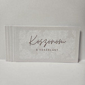 Köszönőkártya - beige/barna - Meska.hu