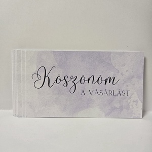 Köszönőkártya - lila - Meska.hu