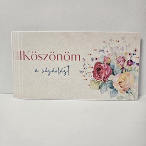 Köszönőkártya - virágos - Meska.hu