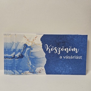 Köszönőkártya - sötétkék - Meska.hu