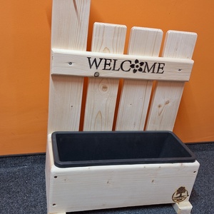 Madárházikós balkon tartó welcome felirattal  - otthon & életmód - ház & kert - virágláda, balkonláda - Meska.hu