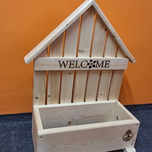 Házikós balkon tartó welcome felirattal  - otthon & életmód - ház & kert - virágláda, balkonláda - Meska.hu