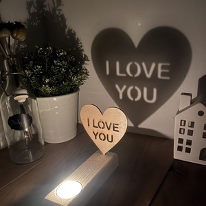 Szív kivetítős mécses, Szivecskés mécses tartó, Valentínnapi mécses, Otthon & Életmód, Gyertya, illat, aroma, Mécses és mécsestartó, Famegmunkálás, MESKA