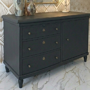 Vintage neobarokk tálalószekrény, komód glamour stílusban anno 1910, Otthon & Életmód, Bútor, Komód, Famegmunkálás, Festett tárgyak, MESKA