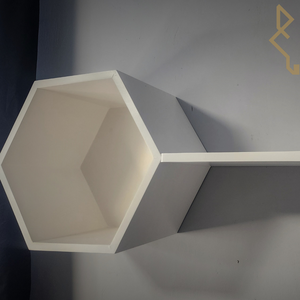 Hexagon könyves polc 100x45x30cm - otthon & életmód - bútor - polc - Meska.hu