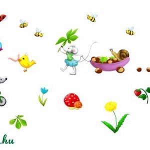 Színes vegyes falmatrica gyerekszobába - Meska.hu