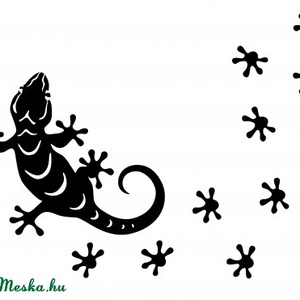 Gekkócska lábnyomokkal - Meska.hu