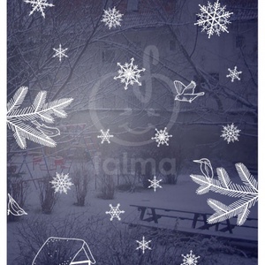 Hópelyhek madáretetővel és madarakkal falmatrica -  - Meska.hu